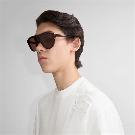 Tubular Sunglasses in Dark tan .